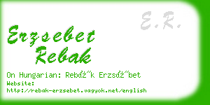 erzsebet rebak business card